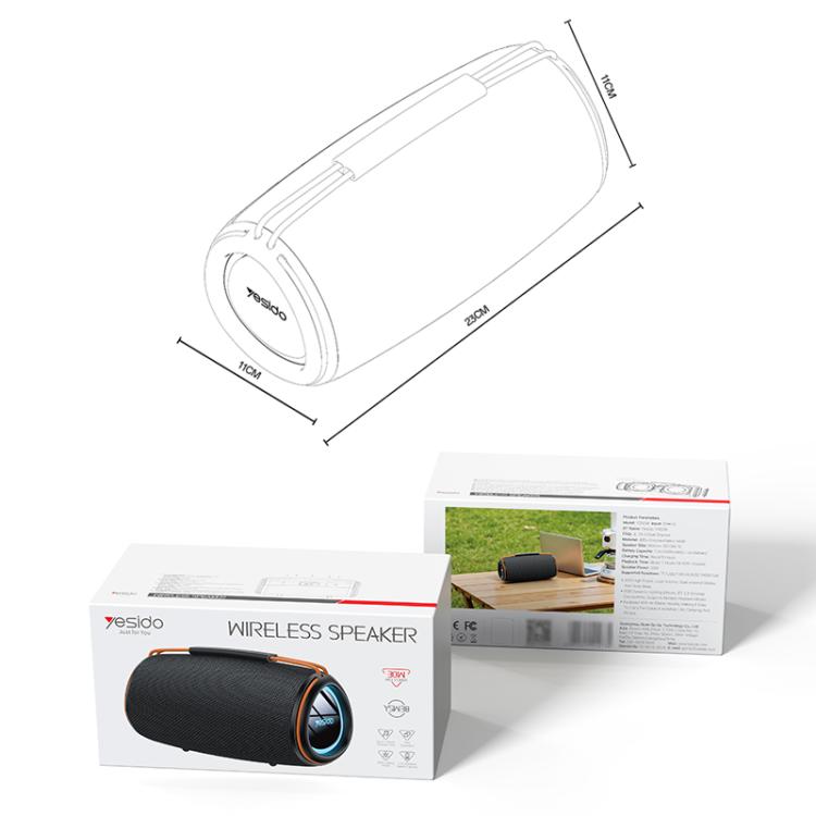 Yesido YSW38 30W Dual-Channel Stereo Outdoor Bluetooth Speaker, YSW38