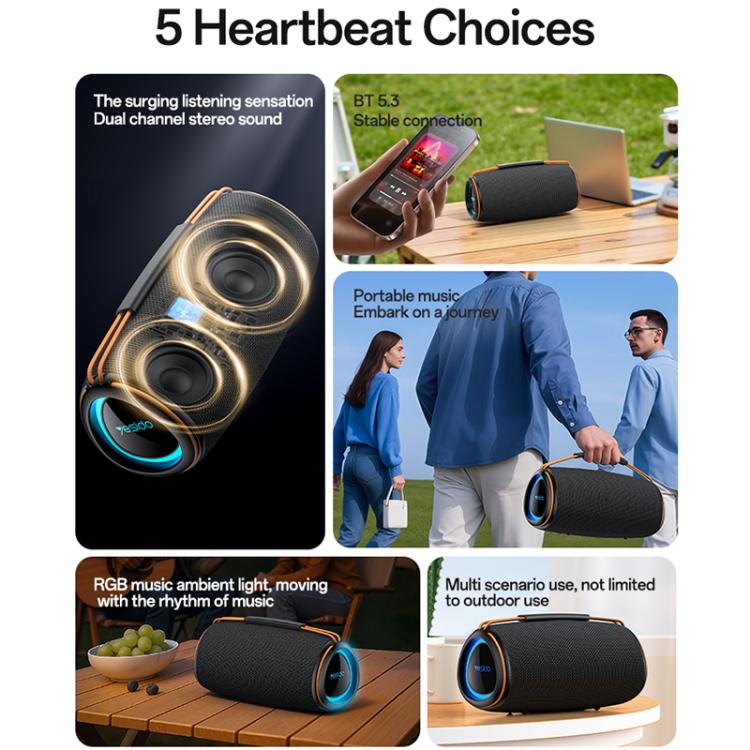 Yesido YSW38 30W Dual-Channel Stereo Outdoor Bluetooth Speaker, YSW38