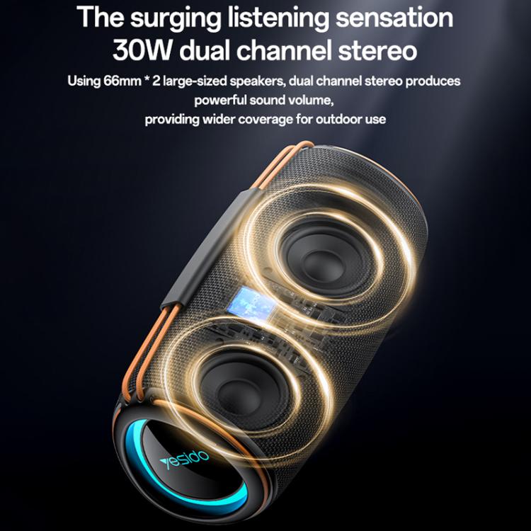 Yesido YSW38 30W Dual-Channel Stereo Outdoor Bluetooth Speaker, YSW38