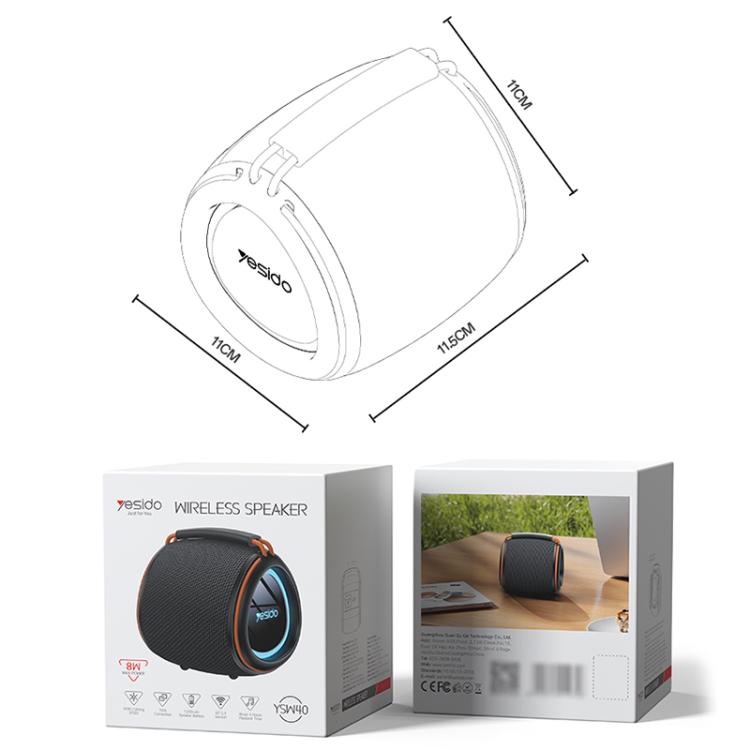Yesido YSW40 8W Mini Portable Bluetooth Speaker, YSW40