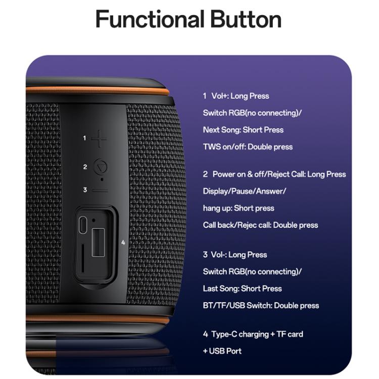 Yesido YSW40 8W Mini Portable Bluetooth Speaker, YSW40