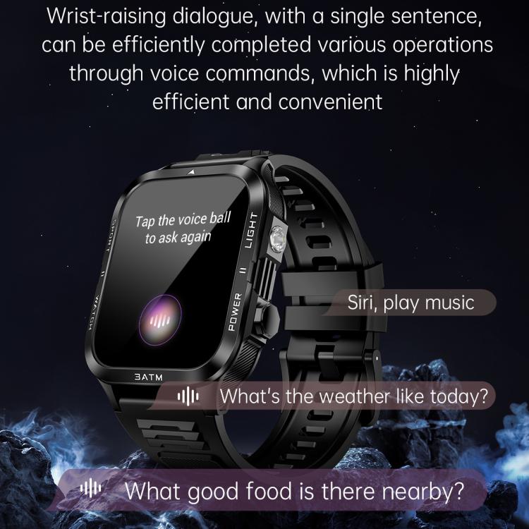 KT89 1.96 inch Square Screen Bluetooth Sports Smart Watch