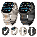 Three-bead Safety Clasp Titanium Alloy Watch Band, For Apple Watch 46mm / 49mm / 45mm / 44mm, For Apple Watch 42mm / 41mm / 40mm / 38mm