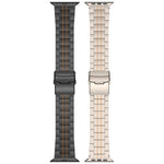 Three-bead Safety Clasp Titanium Alloy Watch Band, For Apple Watch 46mm / 49mm / 45mm / 44mm, For Apple Watch 42mm / 41mm / 40mm / 38mm