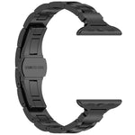 Slim Waist Three-bead Butterfly Buckle Titanium Alloy Watch Band, For Apple Watch 46mm / 49mm / 45mm / 44mm, For Apple Watch 42mm / 41mm / 40mm / 38mm