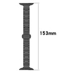 Slim Waist Three-bead Butterfly Buckle Titanium Alloy Watch Band, For Apple Watch 46mm / 49mm / 45mm / 44mm, For Apple Watch 42mm / 41mm / 40mm / 38mm