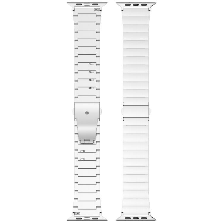 One-bead Quick-release Flat Buckle Titanium Alloy Watch Band, For Apple Watch 46mm / 49mm / 45mm / 44mm, For Apple Watch 42mm / 41mm / 40mm / 38mm