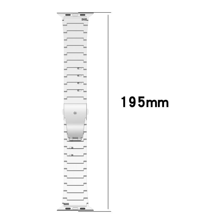 One-bead Quick-release Flat Buckle Titanium Alloy Watch Band, For Apple Watch 46mm / 49mm / 45mm / 44mm, For Apple Watch 42mm / 41mm / 40mm / 38mm