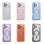 Transparent Matte TPU Hybrid PC 3-in-1 MagSafe Phone Case, For iPhone 15 Pro Max, For iPhone 15 Pro, For iPhone 15 Plus, For iPhone 15, For iPhone 14 Plus, For iPhone 14, For iPhone 14 Pro, For iPhone 14 Pro Max