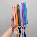 Transparent Matte TPU Hybrid PC 3-in-1 MagSafe Phone Case with Wrist Strap, For iPhone 15 Pro Max, For iPhone 15 Pro, For iPhone 15 Plus, For iPhone 15, For iPhone 14 Plus, For iPhone 14, For iPhone 14 Pro, For iPhone 14 Pro Max