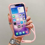 Transparent Matte TPU Hybrid PC 3-in-1 MagSafe Phone Case with Wrist Strap, For iPhone 13 Pro Max, For iPhone 13 Pro, For iPhone 13, For iPhone 12 Pro Max