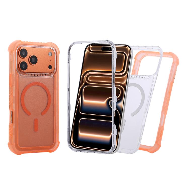 Transparent Matte TPU Hybrid PC 3-in-1 MagSafe Phone Case with Wrist Strap, For iPhone 13 Pro Max, For iPhone 13 Pro, For iPhone 13, For iPhone 12 Pro Max