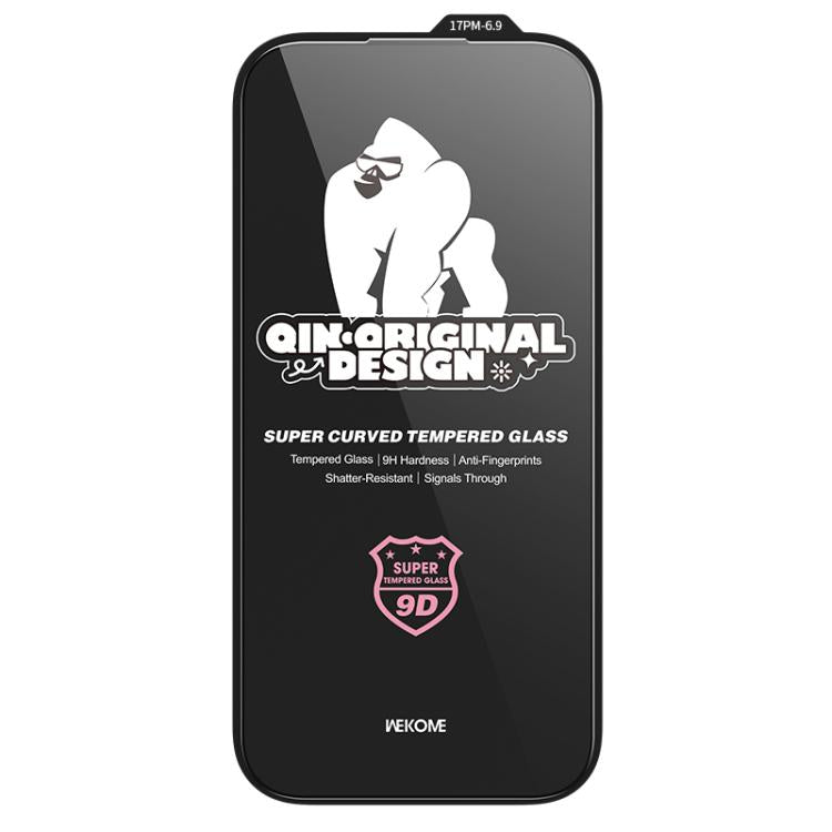 WK WTP-120 Qin Series 9D Curved Large Arc HD Tempered Glass Film, For iPhone 17 Pro Max, For iPhone 17 Pro, For iPhone 17 / 16 Pro, For iPhone Air
