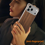 J TRIBE Metal Frameless Wood Texture MagSafe Phone Case, For iPhone 17 Pro Max, For iPhone 17 Pro, For iPhone 17, For iPhone Air, For iPhone 16 Pro Max, For iPhone 16 Pro, For iPhone 15 Pro Max, For iPhone 15 Pro