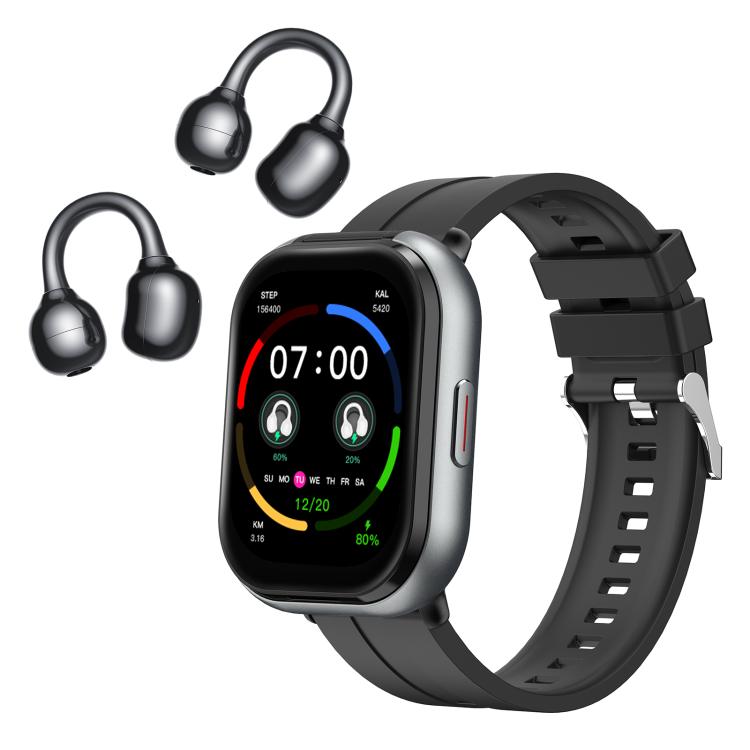 D12 2.01 inch TFT Screen Smart Bluetooth Watch & Headphone 2 in 1 Support Wireless Calling