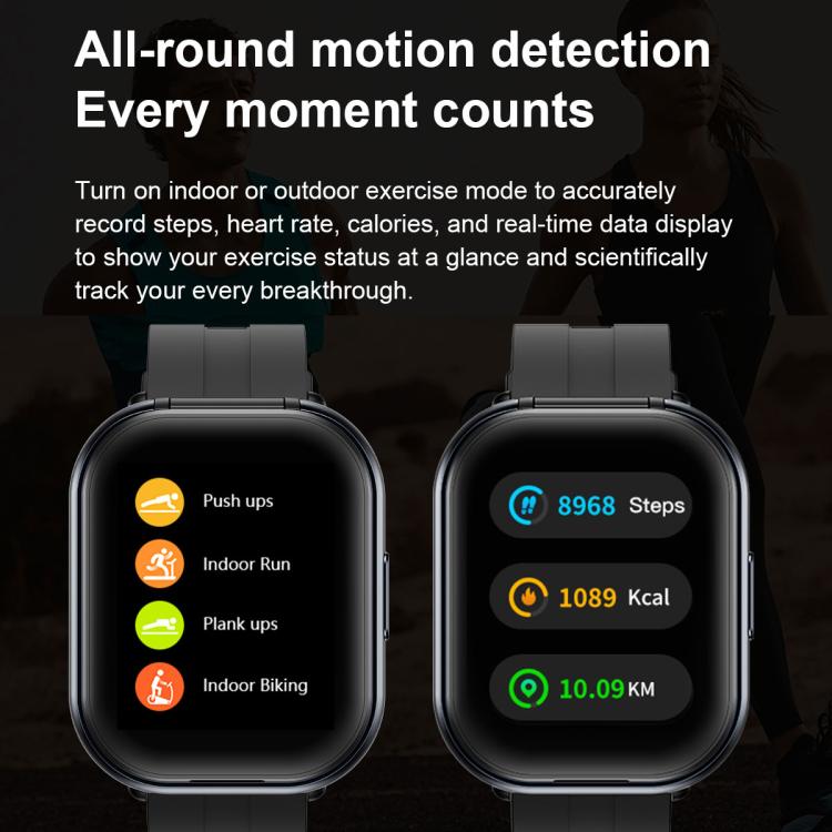 D12 2.01 inch TFT Screen Smart Bluetooth Watch & Headphone 2 in 1 Support Wireless Calling