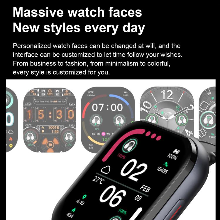 D12 2.01 inch TFT Screen Smart Bluetooth Watch & Headphone 2 in 1 Support Wireless Calling