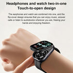 D12 2.01 inch TFT Screen Smart Bluetooth Watch & Headphone 2 in 1 Support Wireless Calling