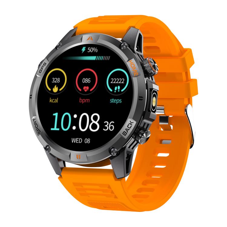YK15 1.46 inch Round Screen Bluetooth Call GPS Sports Smart Watch