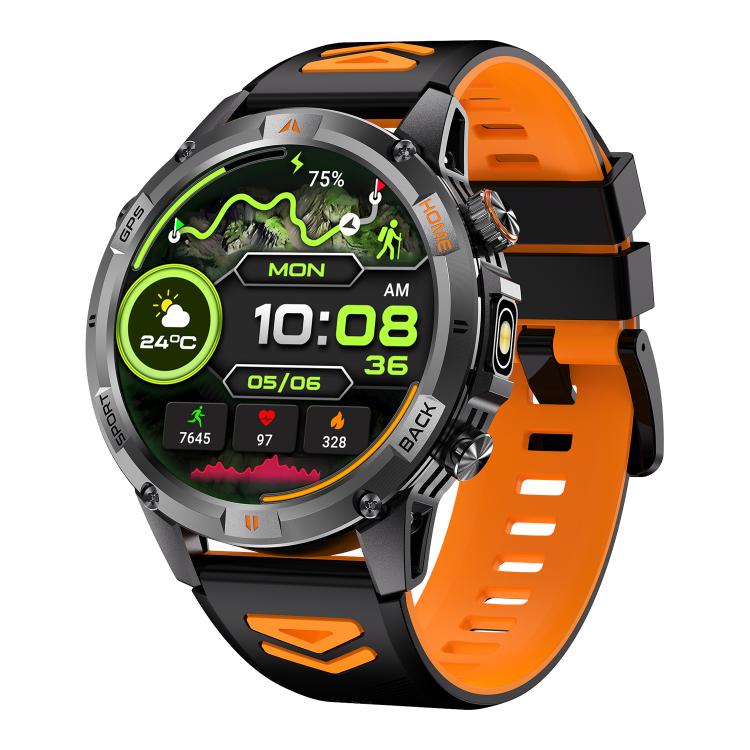 YK15 1.46 inch Round Screen Bluetooth Call GPS Sports Smart Watch