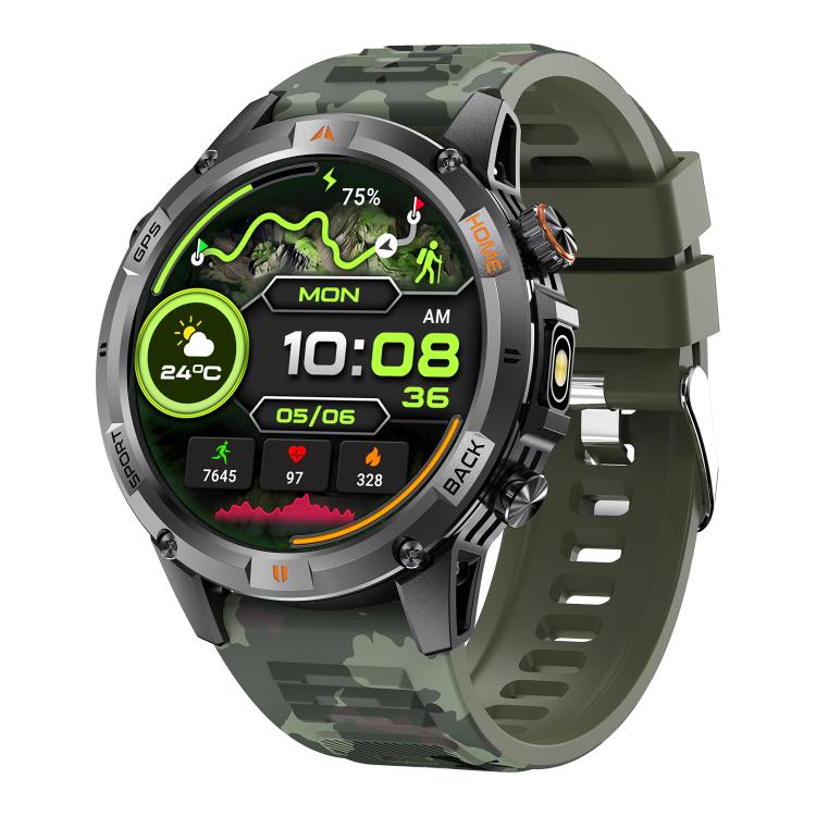 YK15 1.46 inch Round Screen Bluetooth Call GPS Sports Smart Watch