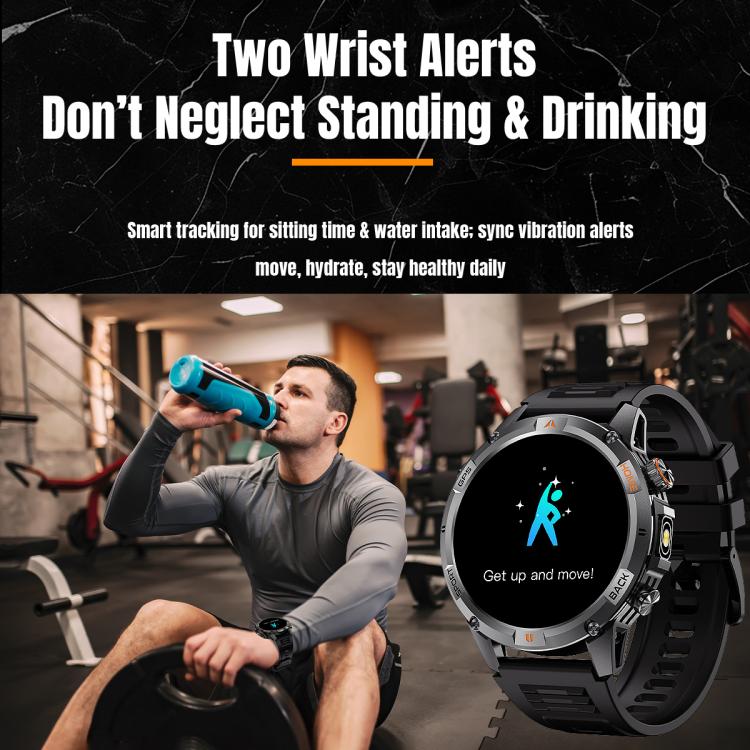 YK15 1.46 inch Round Screen Bluetooth Call GPS Sports Smart Watch