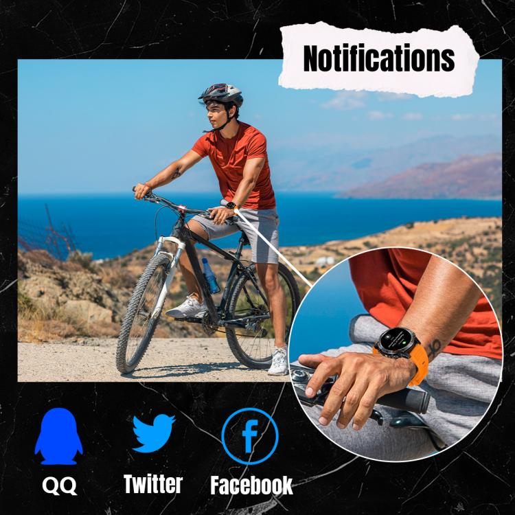 YK15 1.46 inch Round Screen Bluetooth Call GPS Sports Smart Watch