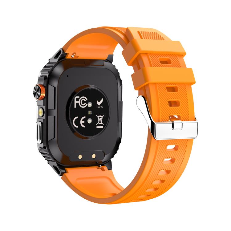 YK12 2.0 inch Screen Outdoor Sports Smart Watch IP68 Waterproof Built-in Flashlight