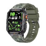 YK12 2.0 inch Screen Outdoor Sports Smart Watch IP68 Waterproof Built-in Flashlight