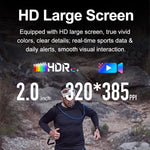 YK12 2.0 inch Screen Outdoor Sports Smart Watch IP68 Waterproof Built-in Flashlight