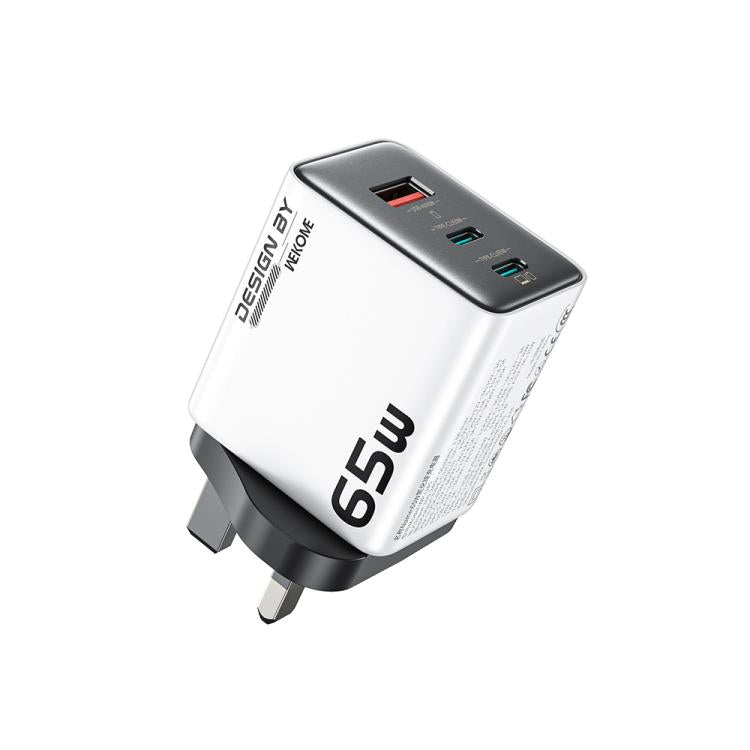 شاحن GaN WK WP-U45 Keylour 65 واط Type-Cx2، قابس الاتحاد الأوروبي، قابس المملكة المتحدة