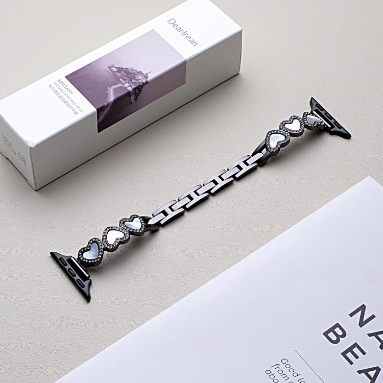 xDfind Heart-shaped Shell Metal Watch Band, For Apple Watch 42 / 44 / 45 / 46 / 49mm, For Apple Watch 38 / 40 / 41 / S11 42mm