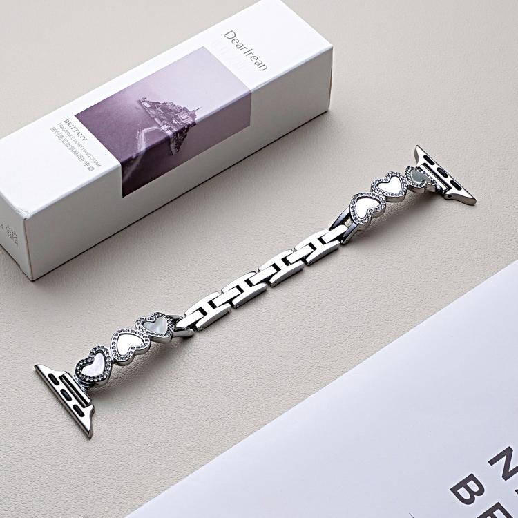 xDfind Heart-shaped Shell Metal Watch Band, For Apple Watch 42 / 44 / 45 / 46 / 49mm, For Apple Watch 38 / 40 / 41 / S11 42mm