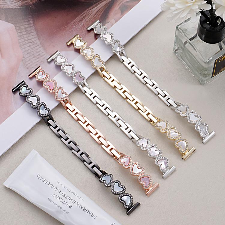xDfind Heart-shaped Shell Metal Watch Band, For Apple Watch 42 / 44 / 45 / 46 / 49mm, For Apple Watch 38 / 40 / 41 / S11 42mm