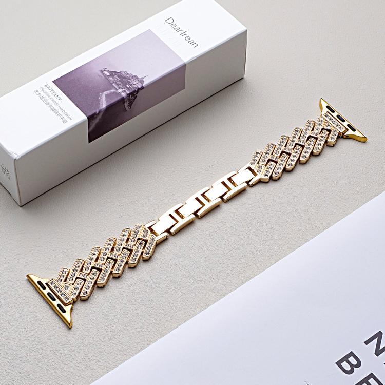 xDfind Drilled Twill H-shaped Metal Watch Band, For Apple Watch 42 / 44 / 45 / 46 / 49mm, For Apple Watch 38 / 40 / 41 / S11 42mm