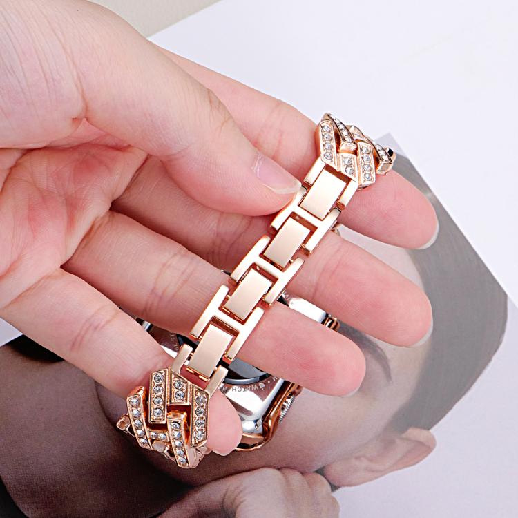 xDfind Drilled Twill H-shaped Metal Watch Band, For Apple Watch 42 / 44 / 45 / 46 / 49mm, For Apple Watch 38 / 40 / 41 / S11 42mm