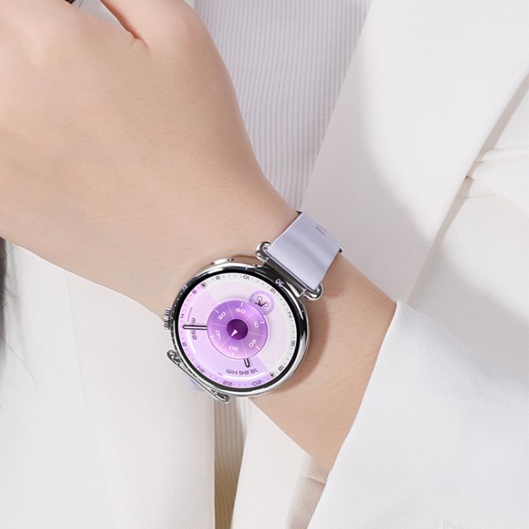 xDfind Quick Release Spring Bar Silver Buckle Solid Color Silicone Watch Band, For Huawei Watch GT 6 / 5 / 4 41mm
