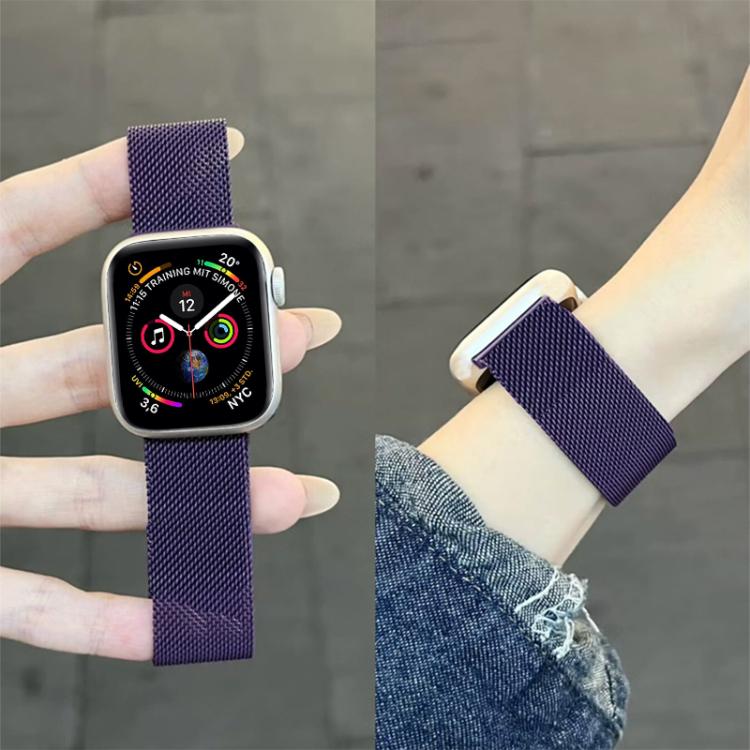 Bracelet de montre magnétique xDfind en acier inoxydable, boucle milanaise, compatible avec Apple Watch 42/44/45/46/49 mm et Apple Watch 38/40/41/S11 42 mm.
