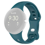 xDfind Silikon-Uhrenarmband mit schmalem Taillenverschluss und Schmetterlingsschnalle, passend für Google Pixel Watch 4 / 3 / 2 / 1 (41 mm)