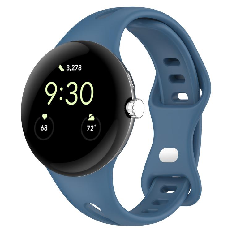 xDfind Silikon-Uhrenarmband mit schmalem Taillenverschluss und Schmetterlingsschnalle, passend für Google Pixel Watch 4 / 3 / 2 / 1 (41 mm)
