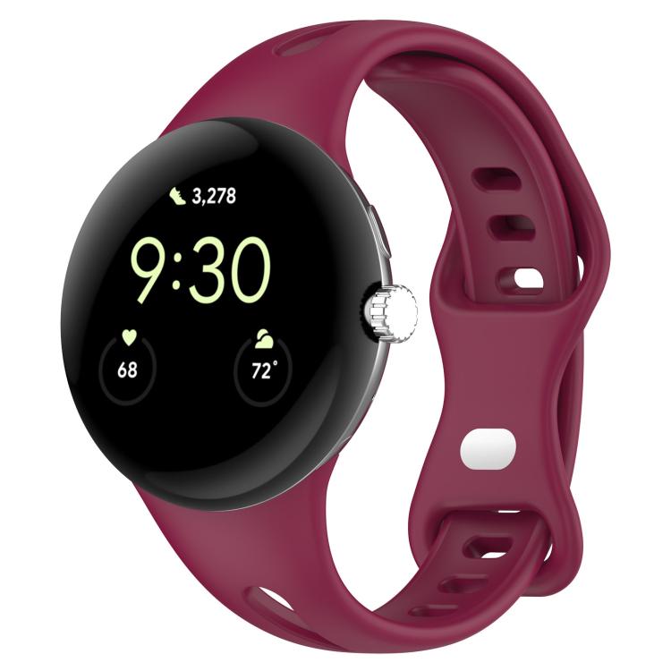 xDfind Silikon-Uhrenarmband mit schmalem Taillenverschluss und Schmetterlingsschnalle, passend für Google Pixel Watch 4 / 3 / 2 / 1 (41 mm)
