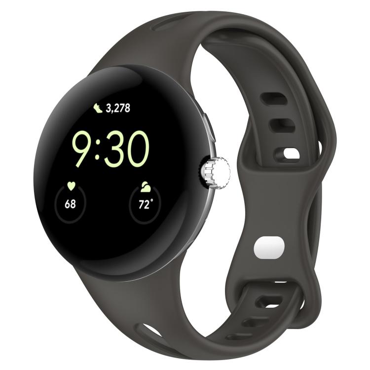 xDfind Silikon-Uhrenarmband mit schmalem Taillenverschluss und Schmetterlingsschnalle, passend für Google Pixel Watch 4 / 3 / 2 / 1 (41 mm)