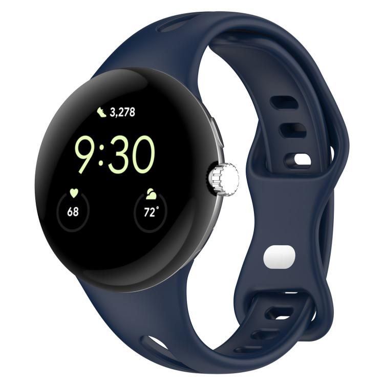 xDfind Silikon-Uhrenarmband mit schmalem Taillenverschluss und Schmetterlingsschnalle, passend für Google Pixel Watch 4 / 3 / 2 / 1 (41 mm)