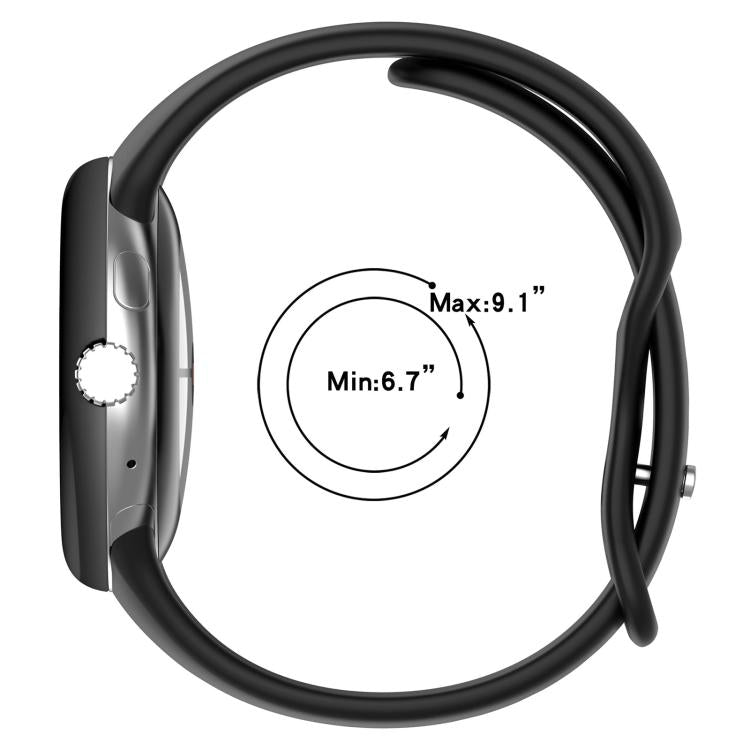 xDfind Silikon-Uhrenarmband mit schmalem Taillenverschluss und Schmetterlingsschnalle, passend für Google Pixel Watch 4 / 3 / 2 / 1 (41 mm)