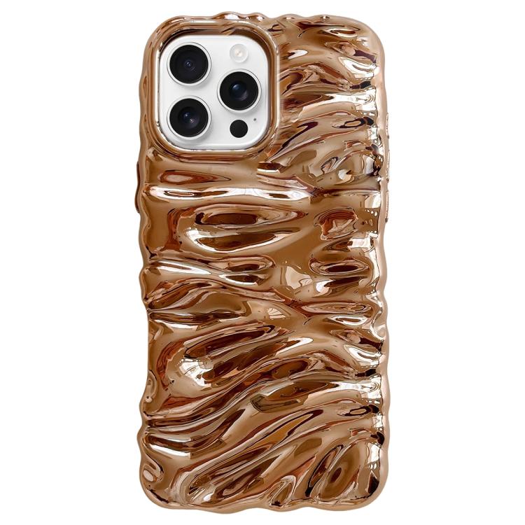 Cream Texture Electroplating TPU Full Coverage Phone Case, For iPhone 17, For iPhone 16 Pro Max, For iPhone 16 Pro, For iPhone 16, For iPhone 15 Pro Max