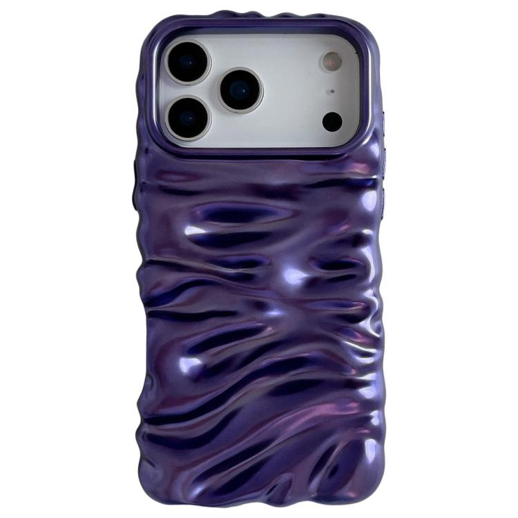 غطاء هاتف من TPU بتغطية كاملة وطلاء كهربائي بنسيج كريمي، لهواتف iPhone 17 وiPhone 16 Pro Max