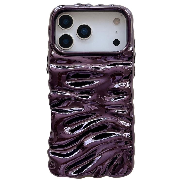 غطاء هاتف من TPU بتغطية كاملة وطلاء كهربائي بنسيج كريمي، لهواتف iPhone 17 وiPhone 16 Pro Max