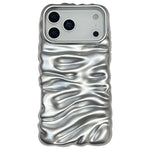 غطاء هاتف من TPU بتغطية كاملة وطلاء كهربائي بنسيج كريمي، لهواتف iPhone 17 وiPhone 16 Pro Max