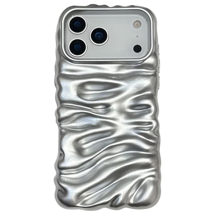 غطاء هاتف من TPU بتغطية كاملة وطلاء كهربائي بنسيج كريمي، لهواتف iPhone 17 وiPhone 16 Pro Max