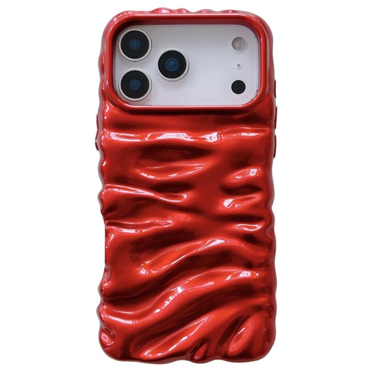 غطاء هاتف من TPU بتغطية كاملة وطلاء كهربائي بنسيج كريمي، لهواتف iPhone 17 وiPhone 16 Pro Max
